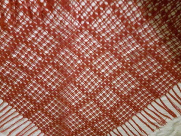 red triangular scarf - Wraps & cloaks