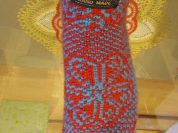 Raštuoti tapukai (mėlyna-raudona) - Socks