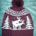 Hand knitted hat "Fornicating Deer" - Hats - knitwork