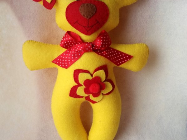 Rankų darbo žaisliukas vaikams, Meškutė " Valentina" - Dolls & toys