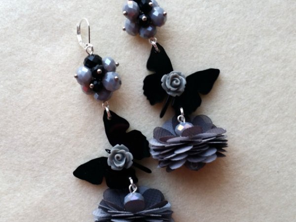 auskarai su drugeliais 5 - Earrings