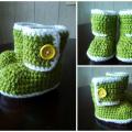 Crochet baby boots - Shoes - needlework