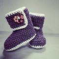 Crochet Baby Boots - Shoes - needlework