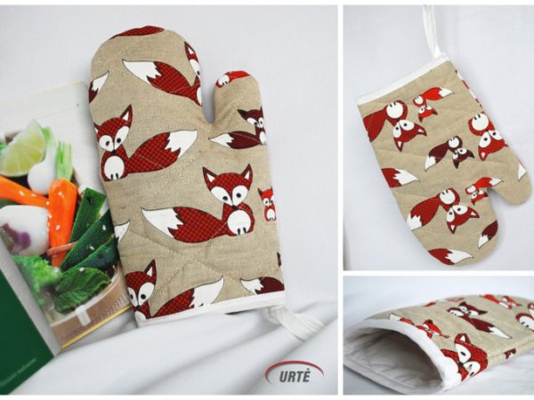 Linen kitchen glove - Fox 2