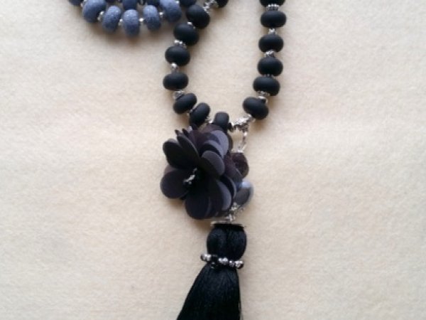 Verinys iš modelino su keramika - Necklace