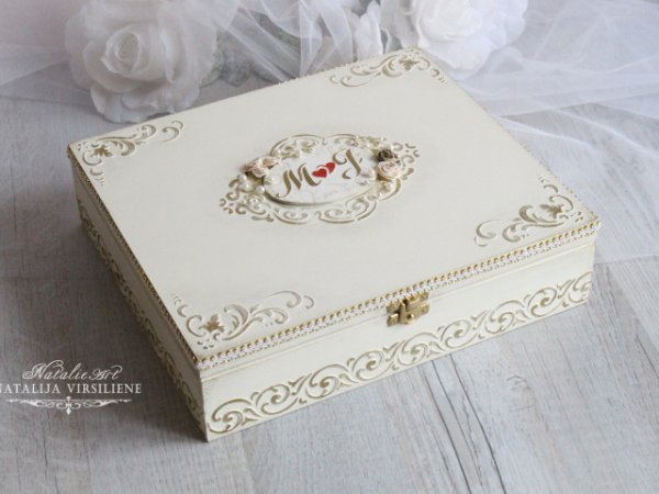 Vestuvinė dėžė - Decoupage