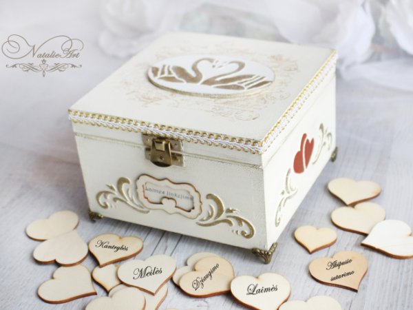 Vestuvinė dėžutė - Decoupage