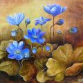 violets 35x30, oil painting - Oil painting - drawing