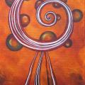 Mystery whirl 35x105 oil on canvas. - Acrylic painting - drawing