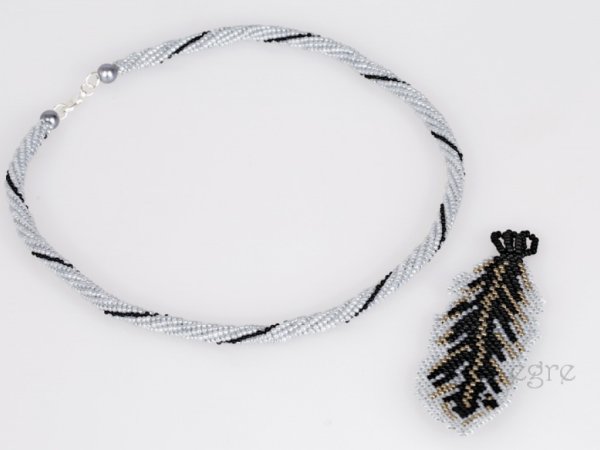 Necklace "Feather" 3