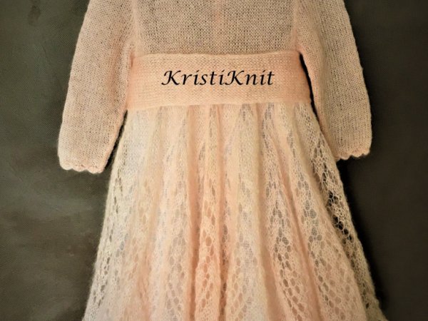 megzta moherinė krikštynų suknelė - Baptism clothes