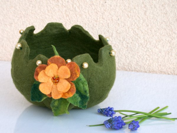 Veltas krepšelis ,,ŽALIAS   MOLIŪGĖLIS ,, - For interior
