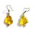 Earrings Amber hearts - Metal products - making