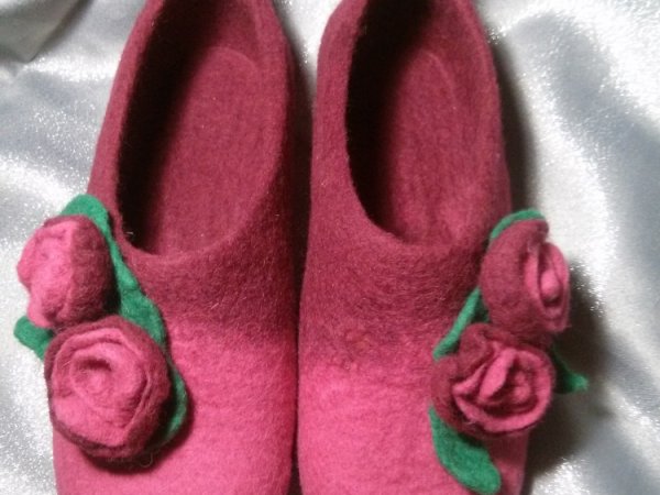 Veltos šlepetės "rožytės" - Shoes & slippers