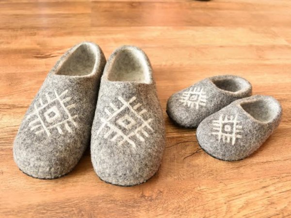Veltos šlepetės "Mamytei ir dukrytei" - Shoes & slippers