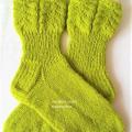 Socks in green and white ( 39-41) - Socks - knitwork
