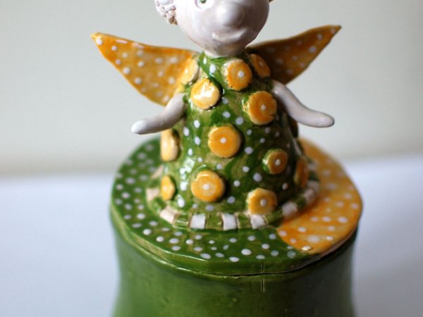 Dėžutė "Spalvotas angeliukas" - Ceramics