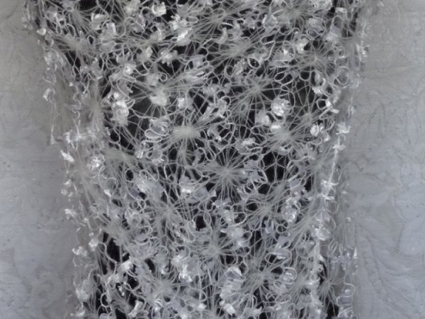 Baltas puošnus šalikas skraistė vestuvėms - Wedding clothes