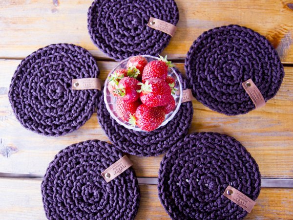 Nertos servetėlės kavai rudos - Tablecloths & napkins