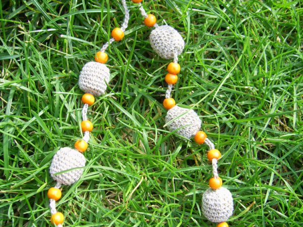Lininiai karoliukai vasarai - Necklace