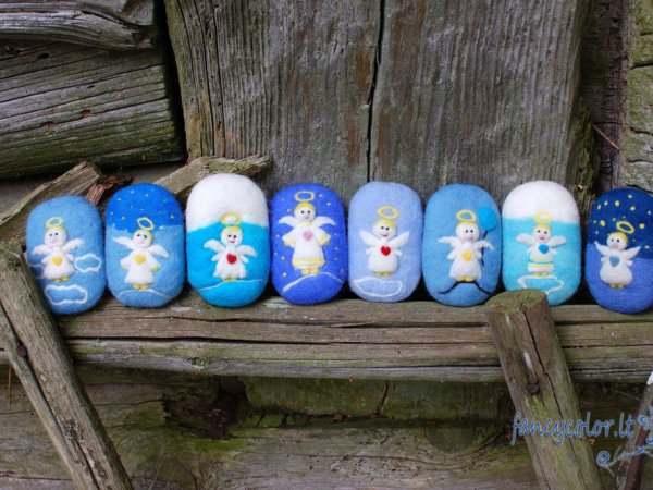 Krikštynų dovanos svečiams -apvelti muiliukai/plaušinės - For interior