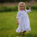 Linen christening white dress for girls - Dresses - sewing