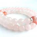 Rose Quartz bracelets - Bracelets - beadwork