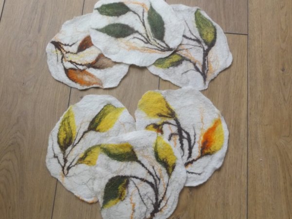 veltos servetėlės "gamtos motyvai" - Tablecloths & napkins