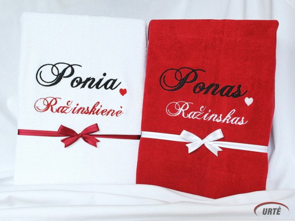 Siuvinėti chalatai - Ponia ir Ponas 1
