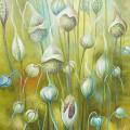 Garlic fiesta 120x40, oil / canvas. - Oil painting - drawing