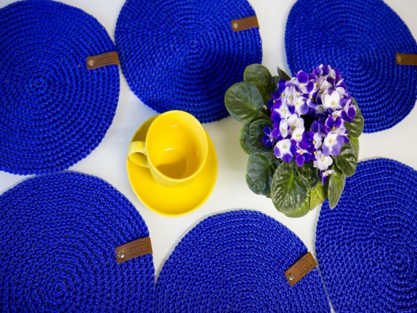 Nerti mėlynu stalo padėkliukai - Tablecloths & napkins