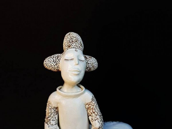 Candlestick-sculpture "Madame" - Ceramics