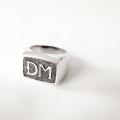 Ring of silver. Depeche Mode initials - Metal products - making