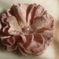 Felted flower brooch. - Brooches - felting