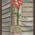 Patchwork "Corner of wooden house" - For interior - sewing