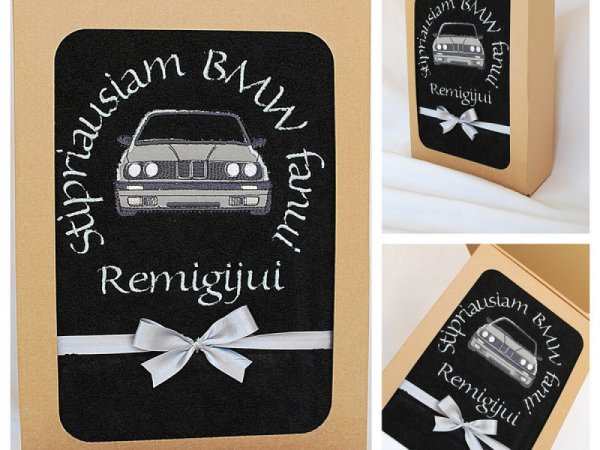 Dovana auto fanui - siuvinėtas rankšluostis 3