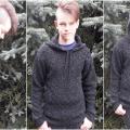 Hooded grey sweater - Sweaters & jackets - knitwork