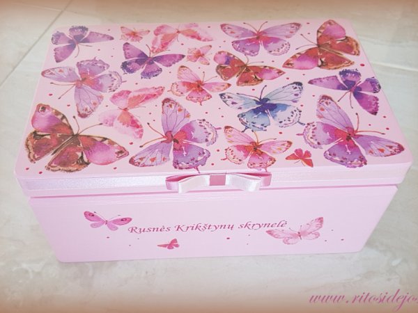 Krikštadėžė Rusnei - Decoupage