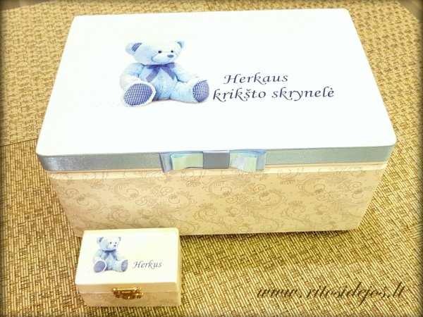 Krikštadėžė Herkui - Decoupage