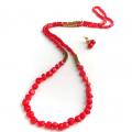 Red corals and Gold complect - Kits - beadwork