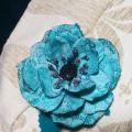 Textile broosh "Flower" - Brooches - making