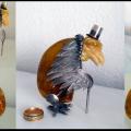 Mr. Vulture, bird, amber - Metal products - making