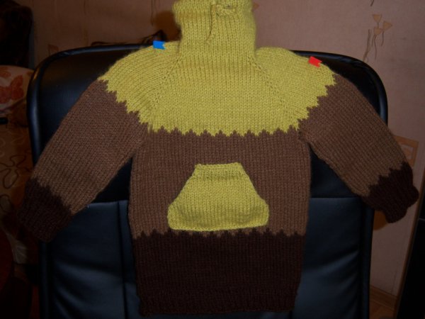 Trispalvis megztukas su kiseniuku - Children clothes