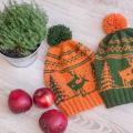 Hand knitted hat "Fornicating Deer" - Hats - knitwork