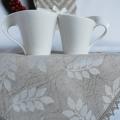 Handmade linen napkin - New home gift - Dark gray linen lace - For interior - sewing