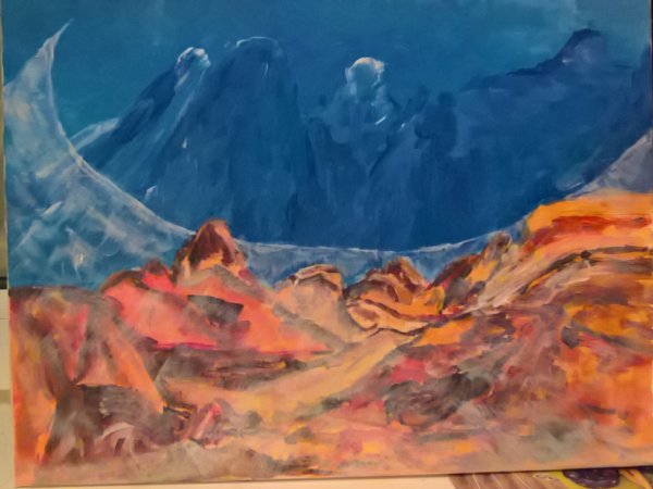mooncover - Acrylic painting