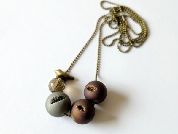  Minimalist necklace "Pawns ..." 2