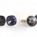 earrings Graphite & Black Diamond - Earrings - beadwork