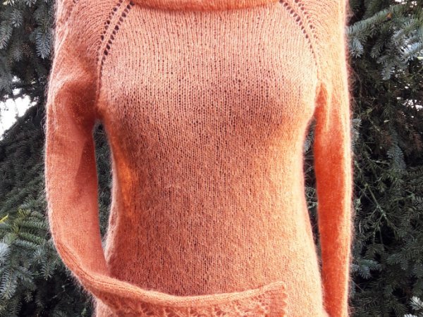 Hand knitted skirt suit 2
