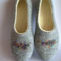 Felted slippers "Ledinukai" - Shoes & slippers - felting